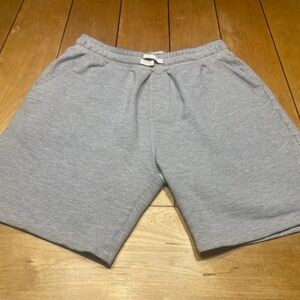 Flint and Tinder Sweat Shorts Large Heather Gray Drawstring 7” Inseam USA Made